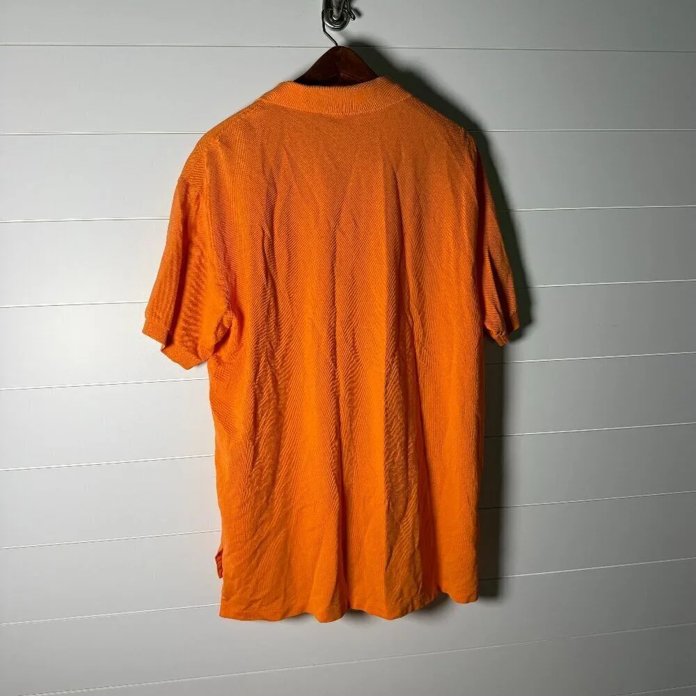 Polo by Ralph Lauren Short Sleeve Polo Shirt Flesh Colored Pony Sz XL Orange